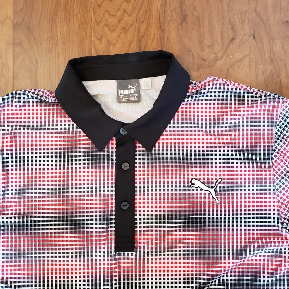 PUMA | Golf Polo, Red and Black color, Size Large